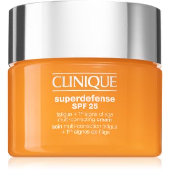Clinique Superdefense™ SPF 25 Fatigue + 1st Signs Of Age Multi-Correcting Cream Crema impotriva primelor semne de imbatranire ten uscat si mixt - imagine 2